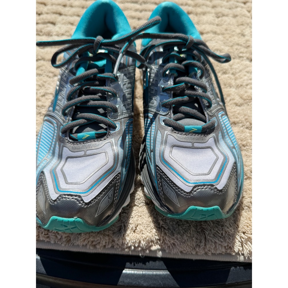 Brooks Glycerin 13 Womens Running Shoes Teal Silver Sz‎ 9.5